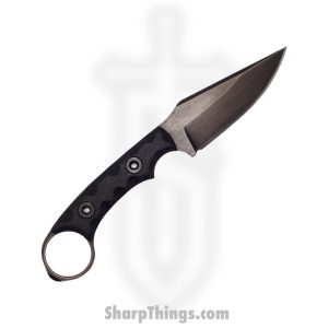T.Kell Knives - NtStkCGBlkGG - Nightstalker CG - Fixed Blade Knife - 80CRV2 Nickle Boron Coated Clip Point - G10 - Black Grenade Grip