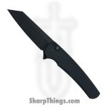 ProTech - 5203-OPERATOR - Malibu Operator - Folding Knife - CPM-20CV Coated Reverse Tanto - Aluminum - Black