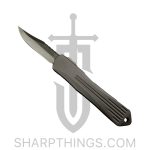 Heretic Knives - H022B-6A-CF - Manticore S - OTF Auto - Elmax Coated Bowie - Carbon Fiber - Black