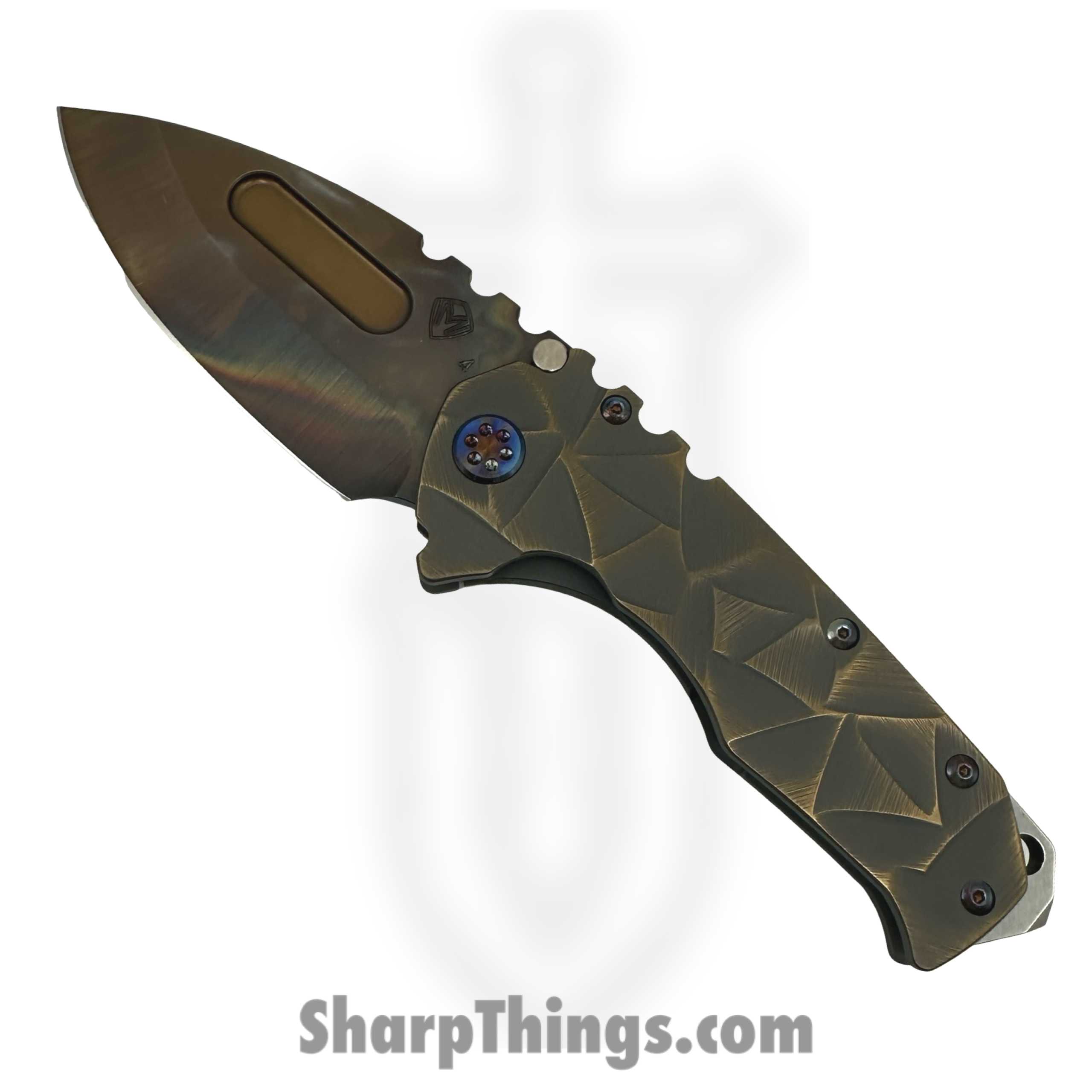 cc503b48-d15a-4e6e-a127-5b91cc313dd6_MK0124VD-36A1-TFC1-BN_1-scaled-1.png Medford Knife and Tool - MK0124VD-36A1-TFC1-BN - Prae "T" - Folding Knife - S45VN Vulcan Drop Point - Titanium "Stained Glass" - Bronze - Image 1