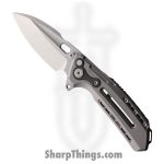 Reate Knives - REAT6000 - T6000 - Folding Knife - Bohler M390 Satin Spear Point - Titanium - Gray