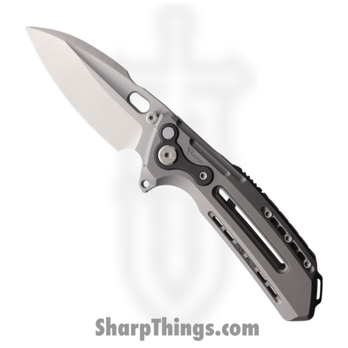 cc5d210e-1d0a-42d9-8d4d-95b9f342db55_REAT6000_1.jpg Reate Knives - REAT6000 - T6000 - Folding Knife - Bohler M390 Satin Spear Point - Titanium - Gray - Image 1