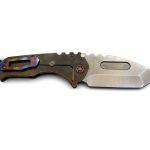 Medford Knife - MK012STT-36A1-TFCF-BN - Praetorian T Tumbled Tanto Folding Knife - S35VN Titanium - Bronze