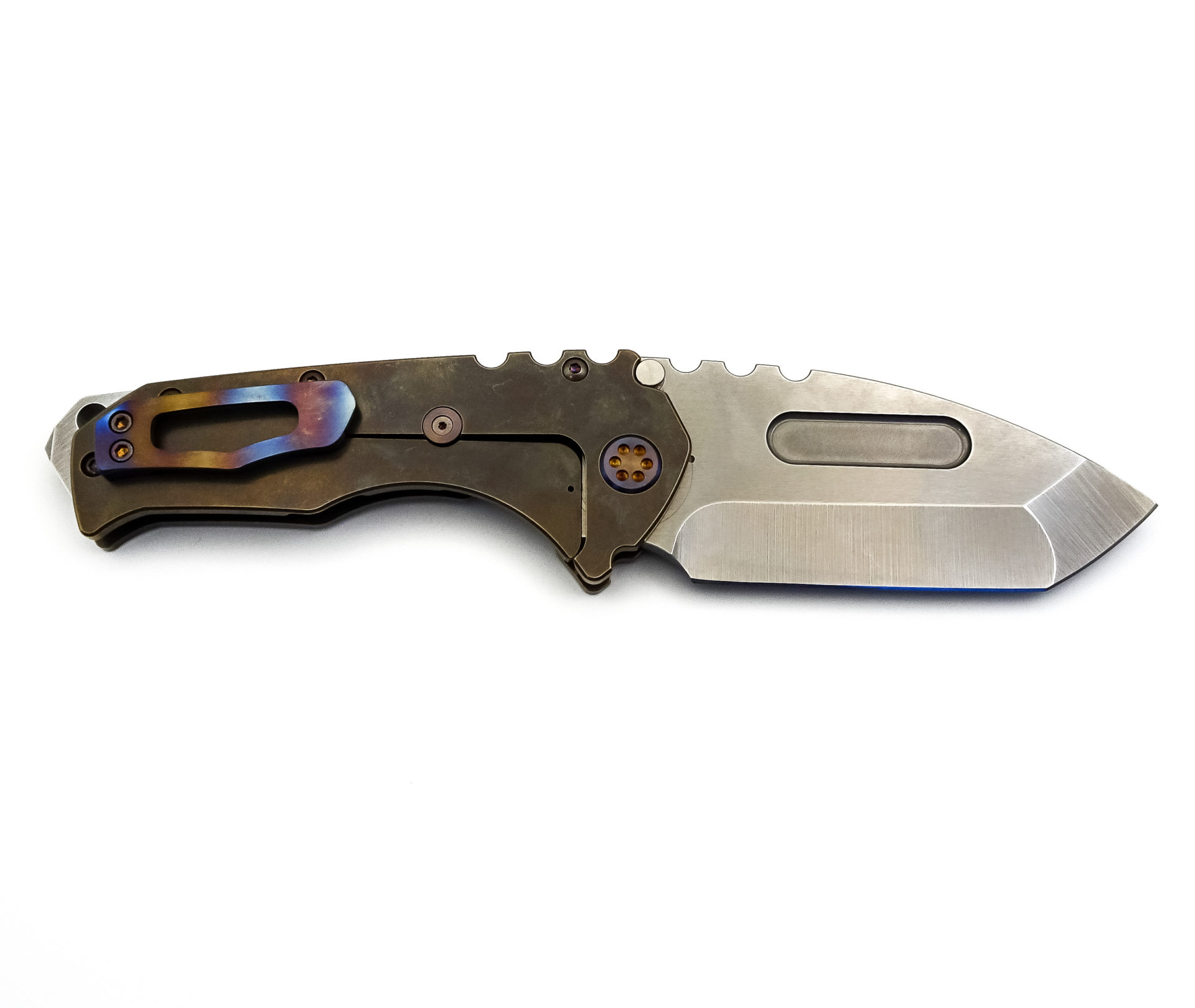 cc794973-a397-42f8-a3d9-781c4aa58944_MK012STT-36A1-TFCF-BN_1.jpg Medford Knife - MK012STT-36A1-TFCF-BN - Praetorian T Tumbled Tanto Folding Knife - S35VN Titanium - Bronze - Image 1
