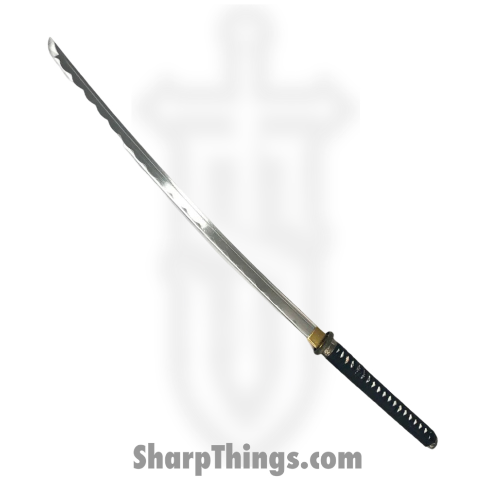 ccab01eb-f57f-4560-8b7c-cd0e865ca34d_PS-H-06-B_1.jpg PTC - PS-H-06-B - Battle Ready Katana - Fixed Blade Knife - Carbon Steel Polished - Cord Wrapped - Black - Image 1