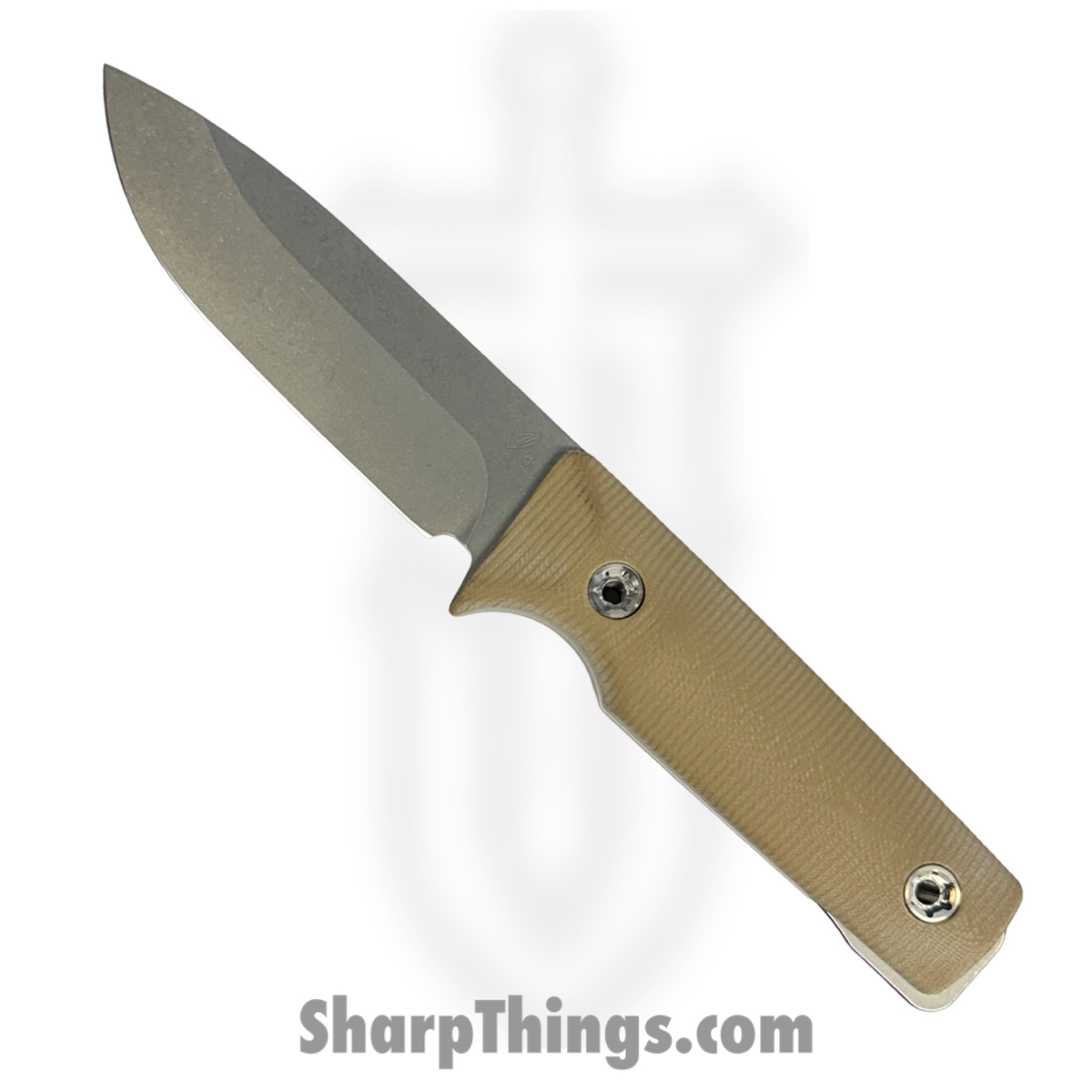 ccee4dda-b840-4877-9488-319d11b4be6e_MK1203TQ-09LE-SPQ3-Q4_1.jpg Medford Knife and Tool - MK1203TQ-09LE-SPQ3-Q4 - The San PS - Fixed Blade Knife - 3V Tumbled Drop Point - G10 - Coyote Tan - Image 1