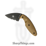 Ka-Bar - KA1477CB - TDI Law Enforcement Knife - Fixed Blade Knife - AUS 8A Black Drop Point - Zytel - Coyote Brown