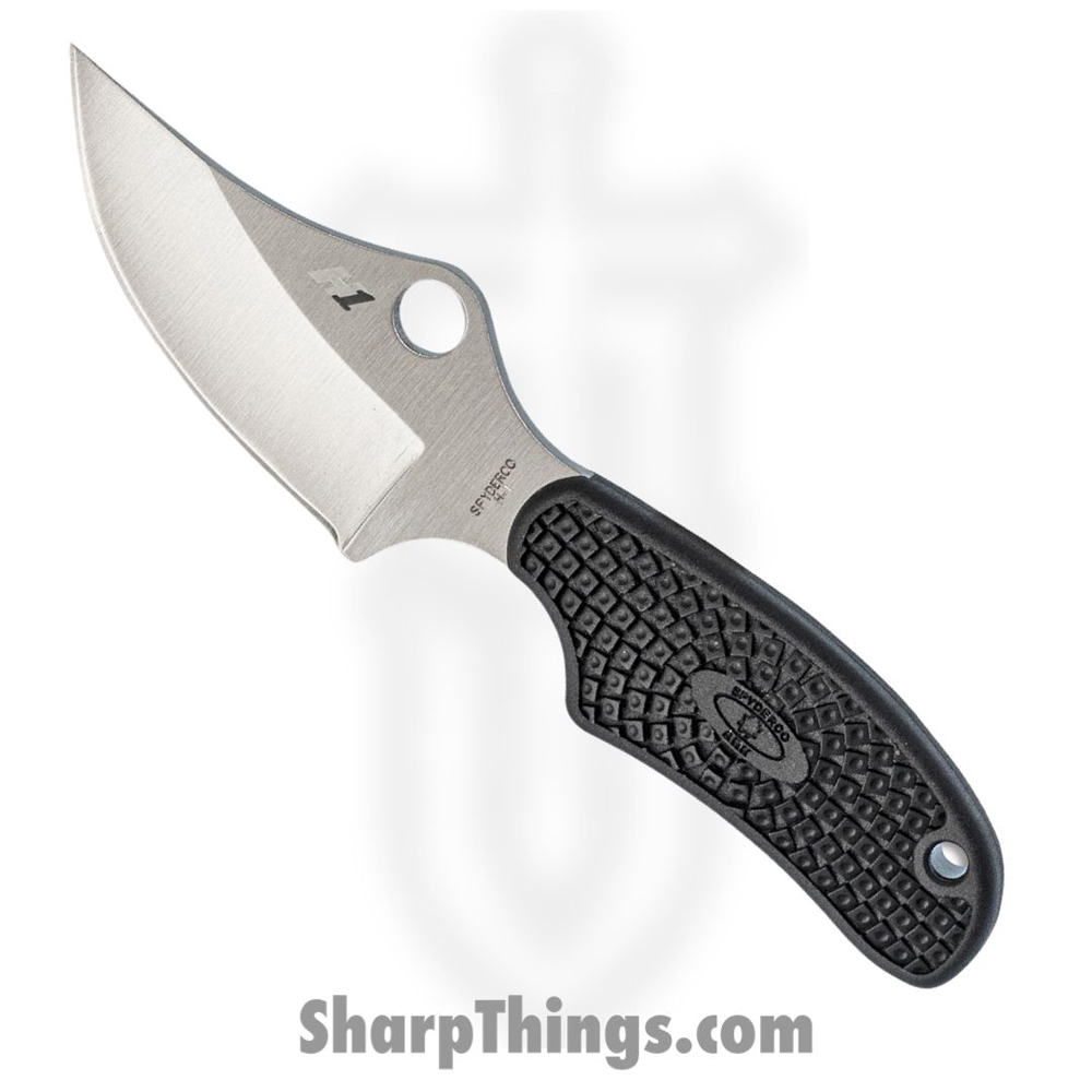 cdc5a01d-5151-4bbc-8177-d4c8315206d9_SCFB35PBK_1.jpg Spyderco - SCFB35PBK - ARK-Always Ready Knife - Fixed Blade Knife - H1 Stainless Steel Satin Clip Point - FRN - Black - Image 1