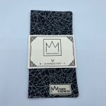 Mere Material Shankerchief - MM007 - Handmade Handkerchief - Cracked Black