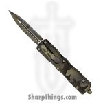 Microtech - 225-3OCS - Dirac Signature Series - OTF Auto - Elmax, M390, 204P Coated Dagger - 6061-T6 Aluminum - OD Green Camo