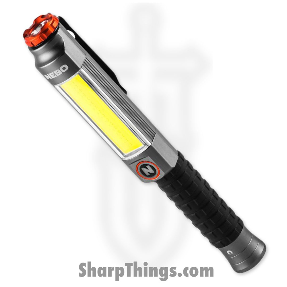 ceb1a0db-eb87-4285-9f45-4c6b77a5d8d3_NEB-FLT-1033_1.jpg NEBO - NEB-FLT-1033 - Big Larry 600 -Rechargeable Work Light with Clip and Magnetic Base - Gray - Image 1