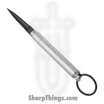 VOC - P-15947-SL - Kubotan Keychain Hidden Knife - Stainless Steel Black - Aluminum - Silver