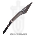 Bastinelli Creations - BASKIR3.23 - Custom Kiridashi with Wallet Sheath - Fixed Blade Knife - M390 Stonewash Kiridashi - Skeletonized - Natural