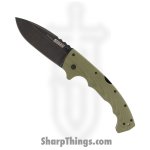 Cold Steel - CSFL50MAX - 5 Max Lockback - Folding Knife - S35VN Black Stonewash Drop Point - G10 - OD Green