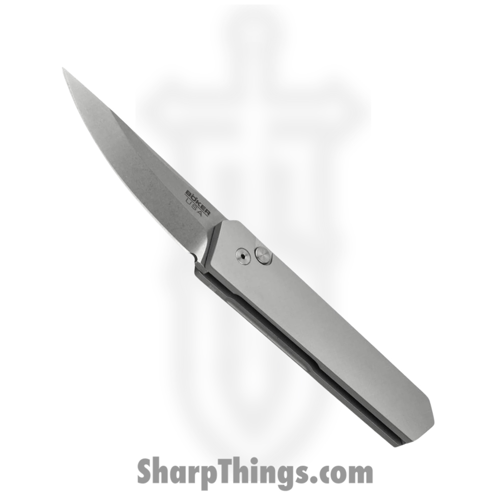 cf3157b7-9912-4436-a29e-982de3935e0a_BOP01BO253_1.jpg Boker Plus - BOP01BO253 - Kwaiken Compact - Automatic Knife - 154CM Satin Drop Point - Aluminum - Gray - Image 1