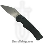 Defiant 7 - D7-Sax-SW-BK - Seax - Automatic Knife - CPM MagnaCut Stonewash Seax - Aluminum - Black