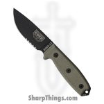 ESEE - RC3MILS - Model 3MIL - Fixed Blade Knife - 1095 HC Coated Drop Point - Micarta - OD Green