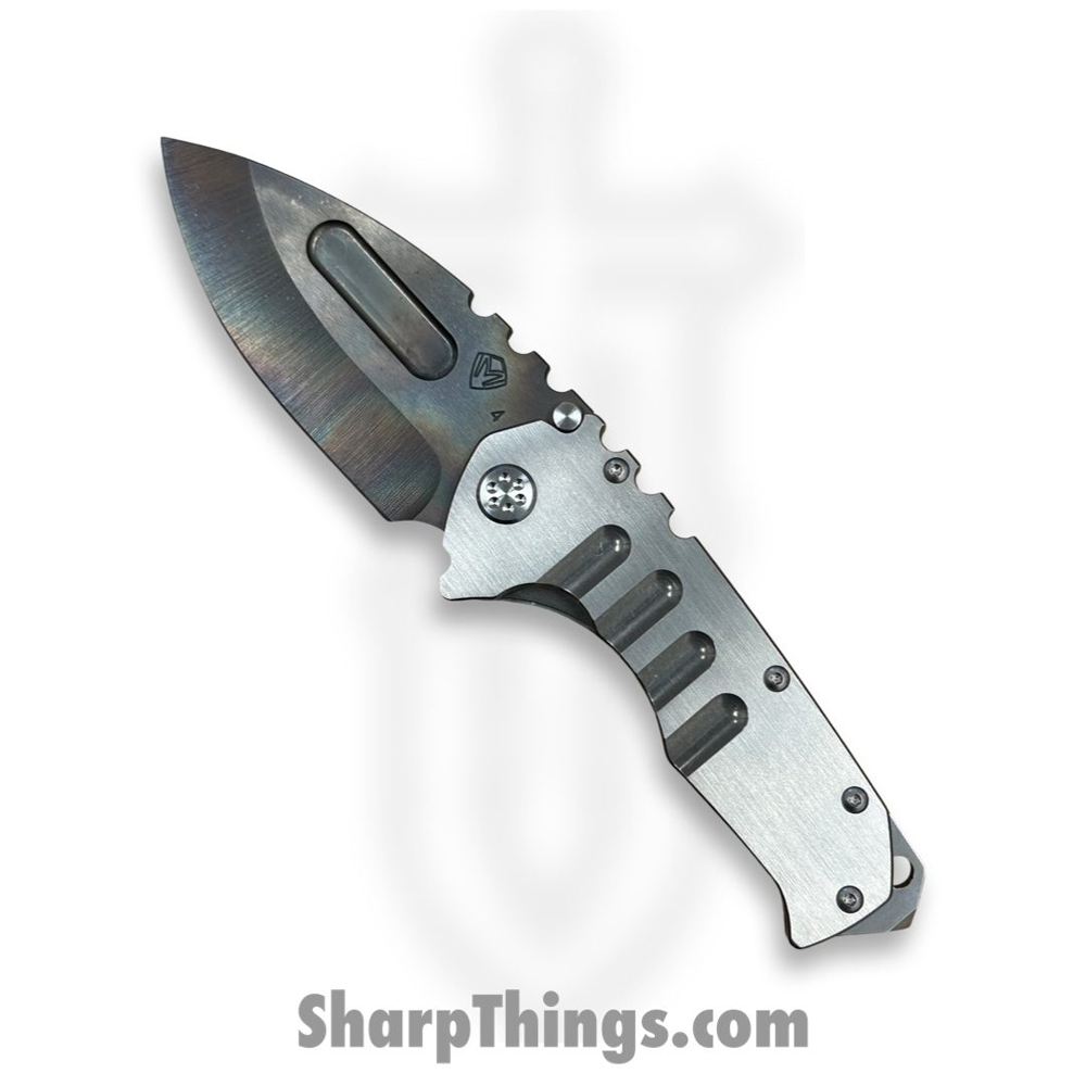 d0232eb2-783a-48e4-ab18-3e1d7021a778_MK0124VD-01TM-TSCF-BN_1.jpg Medford Knife and Tool - MK0124VD-01TM-TSCF-BN - Prae "T" - Folding Knife - S45VN Vulcan Drop Point - Titanium - Silver - Image 1