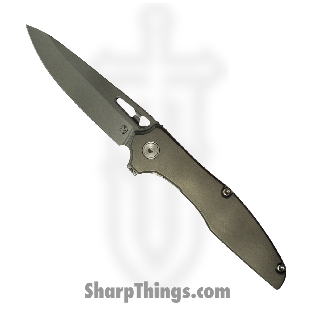 d05177d8-ab3d-4328-a97e-2fa4d1e0bdd8_TORLTSWTISLBL_1.jpg Millit Knives - TORLTSWTISLBL - Torrent Light Zirblast - Folding Knife - S90V Stonewash Drop Point - Titanium - Silver Blue - Image 1