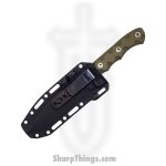 T.Kell Knives - MercODGG - Mercenary - Fixed Blade Knife - 80CRV2 Nickle Boron Coated Clip Point - G10 - OD Green Grenade Grip