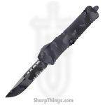 Microtech - 143-2UCS - Combat Troodon - OTF Auto - Elmax, M390, 204P Coated Drop Point - 6061-T6 Aluminum - Urban Camo
