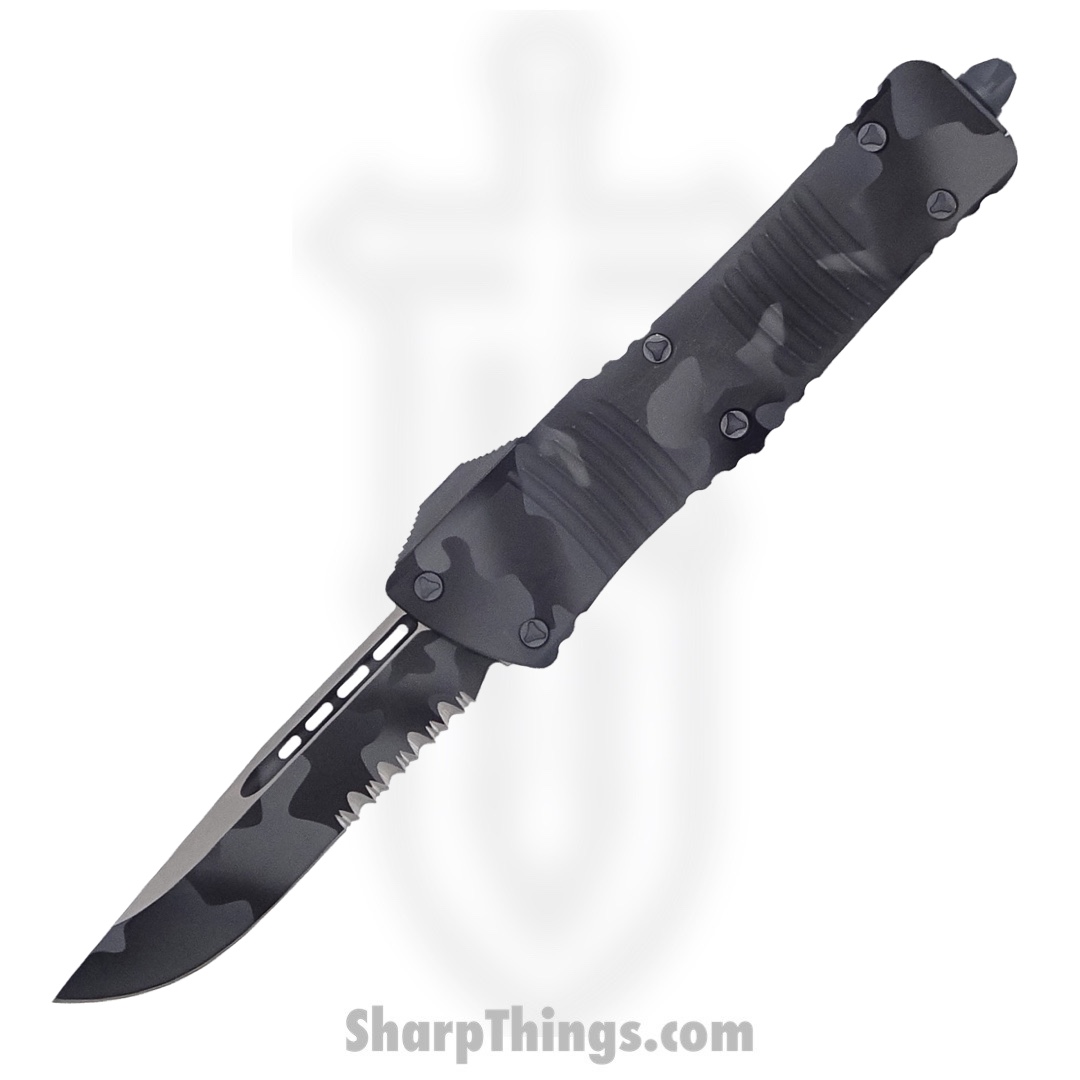 d1517507-c1ee-42e9-960a-9419e04ddaa8_143-2UCS_1.jpg Microtech - 143-2UCS - Combat Troodon - OTF Auto - Elmax, M390, 204P Coated Drop Point - 6061-T6 Aluminum - Urban Camo - Image 1