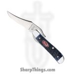Case Cutlery - CA07057 - RussLock - Folding Knife - Tru-Sharp™ Stainless Polished Clip Point - Jigged Bone - Blue