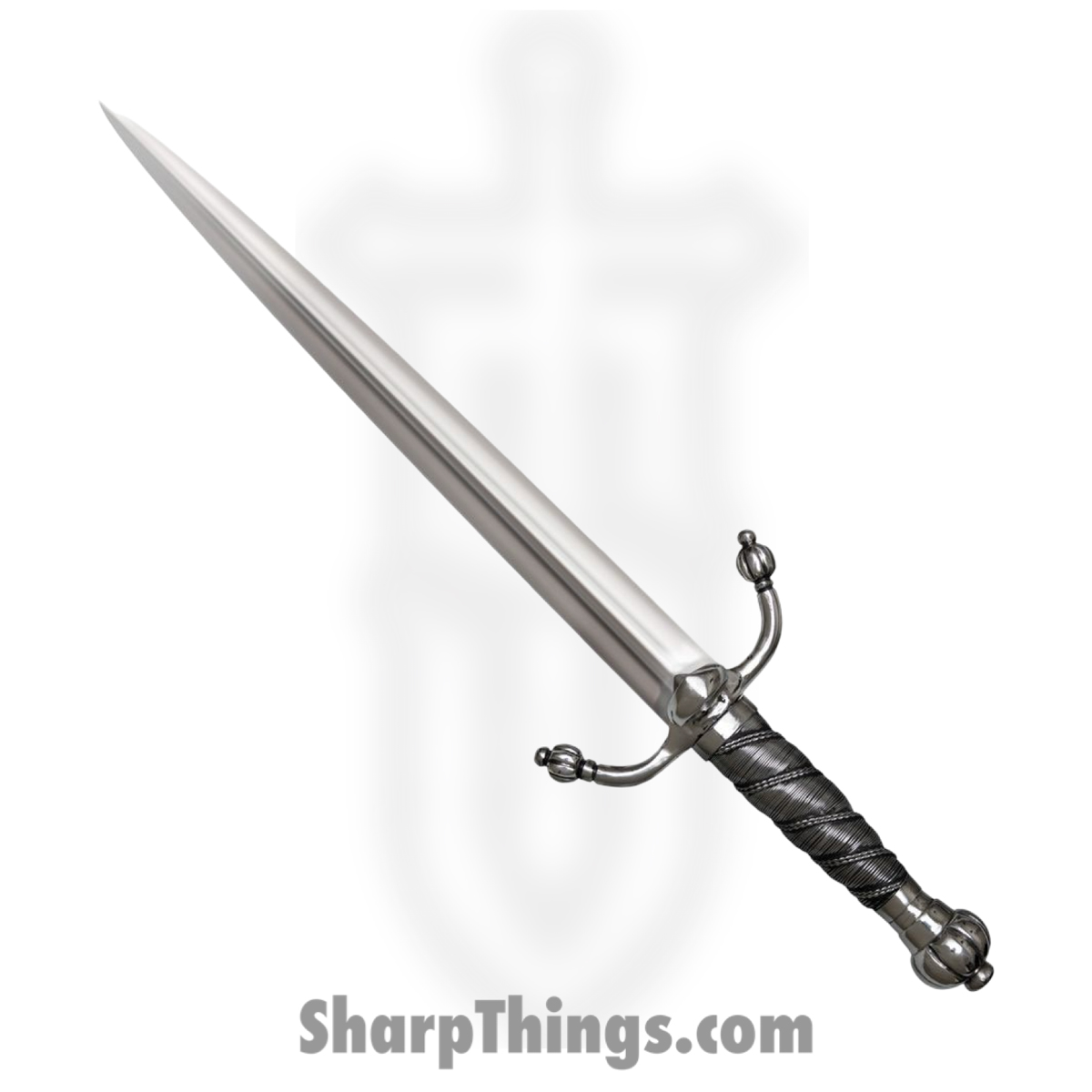 d1a7efd5-8176-46e8-adf0-3e1b637b20bb_CS88CLMD_1.jpg Cold Steel - CS88CLMD - Colichemarde - Fixed Blade Knife - 1060 HC Satin Dagger - Steel - Black - Image 1