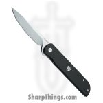 Finch Knife Co. - FKCM001007 - Cimarron - Folding Knife - 14C28N Blasted Drop Point - G10 - Black