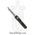 Microtech - 123-12AP - Ultratech - OTF Auto - Elmax, M390, 204P Apocalyptic Tanto - 6061-T6 Aluminum - Black