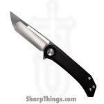 Aurora Knife and Tool - AK-TRUF-BK - Truffles - Folding Knife - Ti Scales - S35VN Satin Hollow Ground Blade - Black