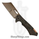 Something Obscene Co. - NVNem-Cop-SW - New Version Nemley - CPM 20CV Stonewash Cleaver - Fat Carbon Titanium - Copper Black