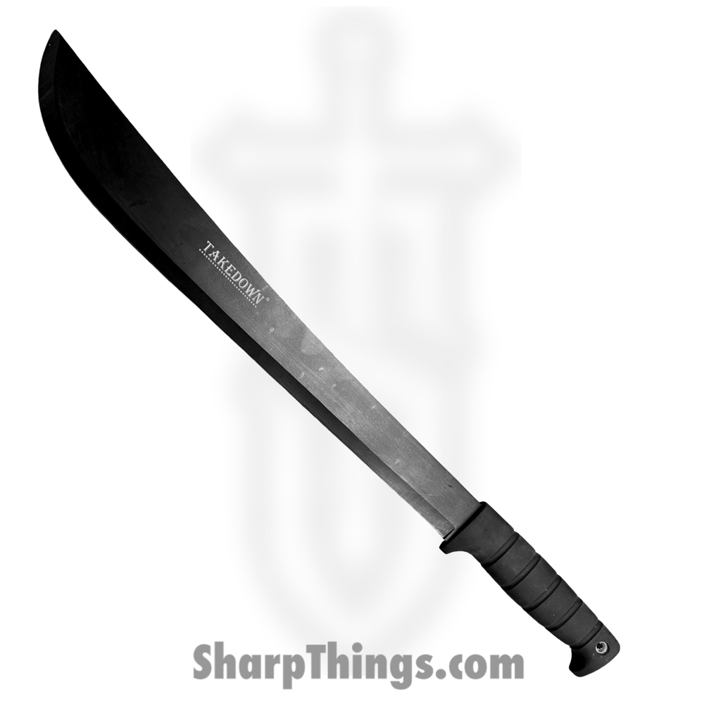 d34b5a06-4b17-4146-a616-ade037ce5a23_HK-22_1.jpg Takedown - HK-22 - Undead Slayer - Fixed Blade Knife - 1045 Surgical Steel Coated Machete - Rubber - Black - Image 1