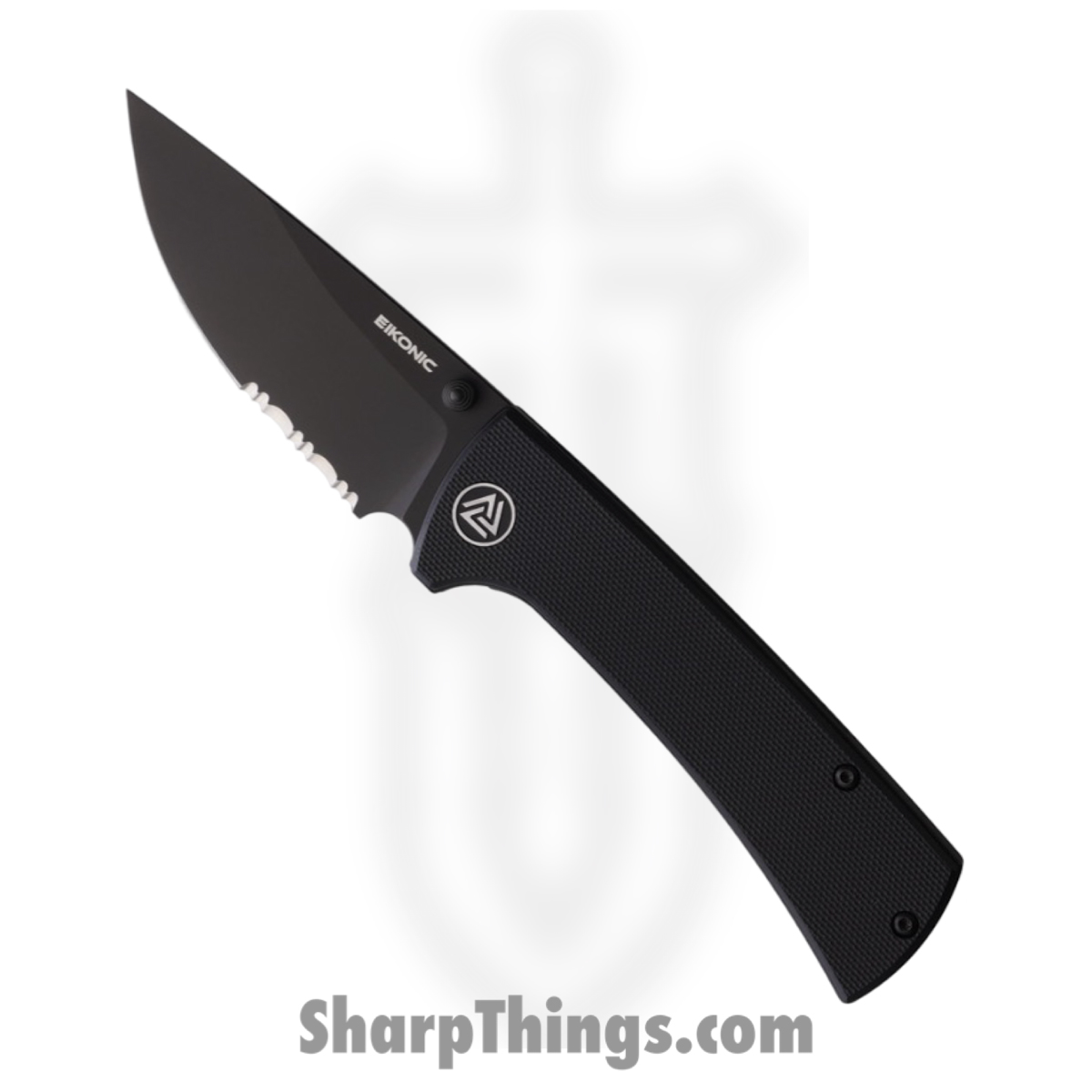 d3a7af03-95d8-49ef-8e1c-b787fff951c6_EKC100BBS_1.jpg EIKONIC - EKC100BBS - RCK9 - Folding Knife - D2 Coated Drop Point - G10 - Black - Image 1