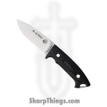 J&V Adeventure Knives - JVA1329T - K-2 Bushcraft - Fixed Blade Knife - Bohler N695 Satin Drop Point - Micarta - Black