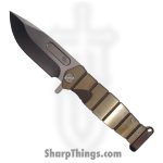 Medford Knife - MK2044TQ-36A1-TSC1-P1 - USMC Fighter Flipper Knife - S45VN Tumbled - BB/Faced Bronze