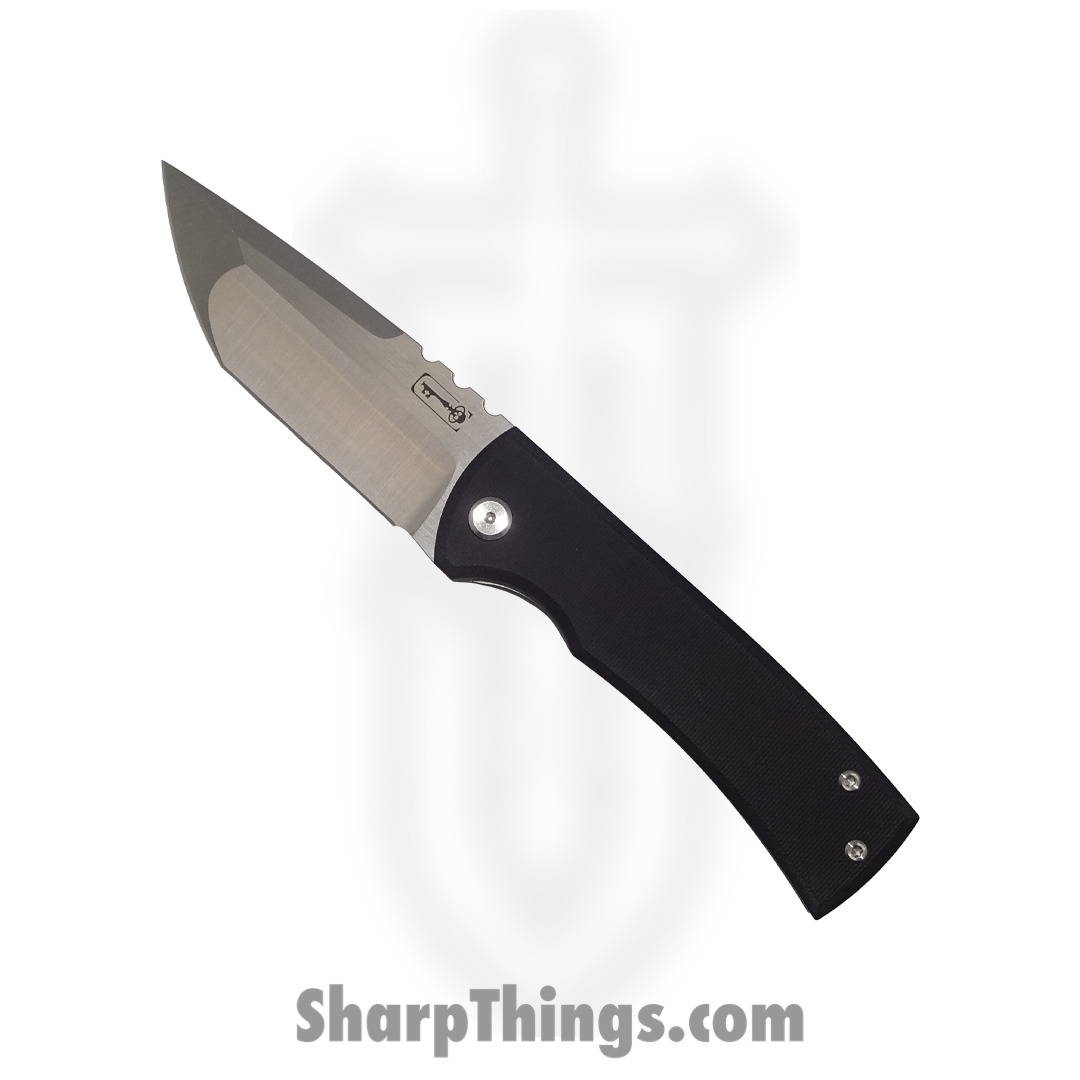 d4ac7f93-c6d3-4e63-8743-d7036294251e_CU229TNBKKS_1.jpg Chaves Knives - CU229TNBKKS - Redencion 229 Lee Williams Kickstop - Folding Knife - M390 Stonewash Tanto - G10 and Titanium - Black - Image 1