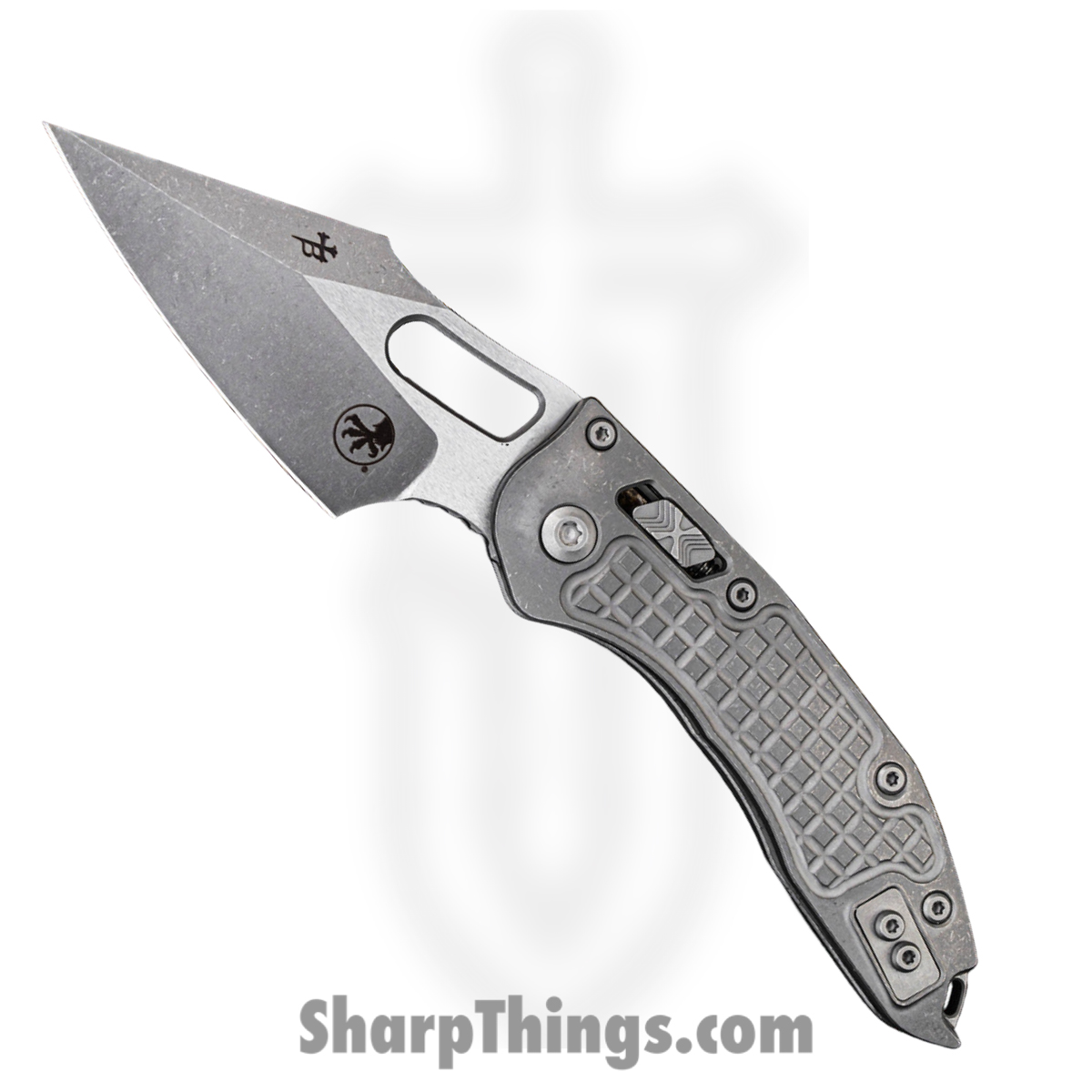 d4d778c7-f052-4ded-a5c0-304e1c3ae176_169RL-10APFRMS1_1.jpg Microtech - 169RL-10APFRMS1 - Stitch - Folding Knife - M390 Apocalyptic Wharncliffe - Frag Titanium - Apocalyptic - Image 1