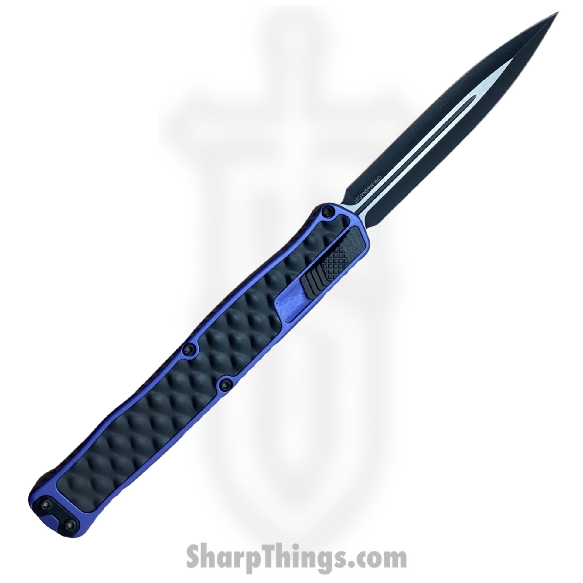 d53f7496-ae49-433d-b08e-970b13ae4b2b_H020-10A-PU_1.jpg Heretic Knives - H020-10A-PU - Cleric II - OTF Automatic - Magnacut Two Tone D/E - Aluminum - Purple w/Black SS Inlay - Image 1