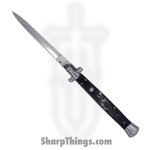 Steel River Knives - sbbol13bh - Groso 13in Stilleto - 440c Satin Bayonet - Synthetic - Black