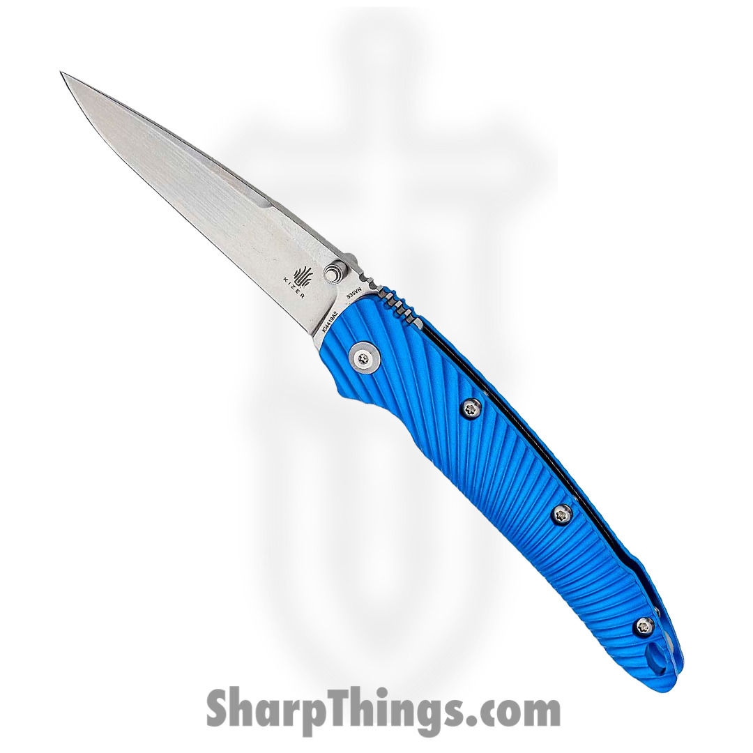 d5eb628c-9a0e-4847-9c88-62c19b0acf30_KI4419A2_1.jpg Kizer Cutlery - KI4419A2 - Sliver - Folding Knife - KI4419A2 Sliver Folding Knife - Aluminum - Blue - Image 1
