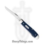 Case Cutlery - CA23613 - Mini Trapper - Folding Knife - Tru-Sharp Surgical Stainless Steel Mirror Polished Multi - Synthetic - Navy Blue