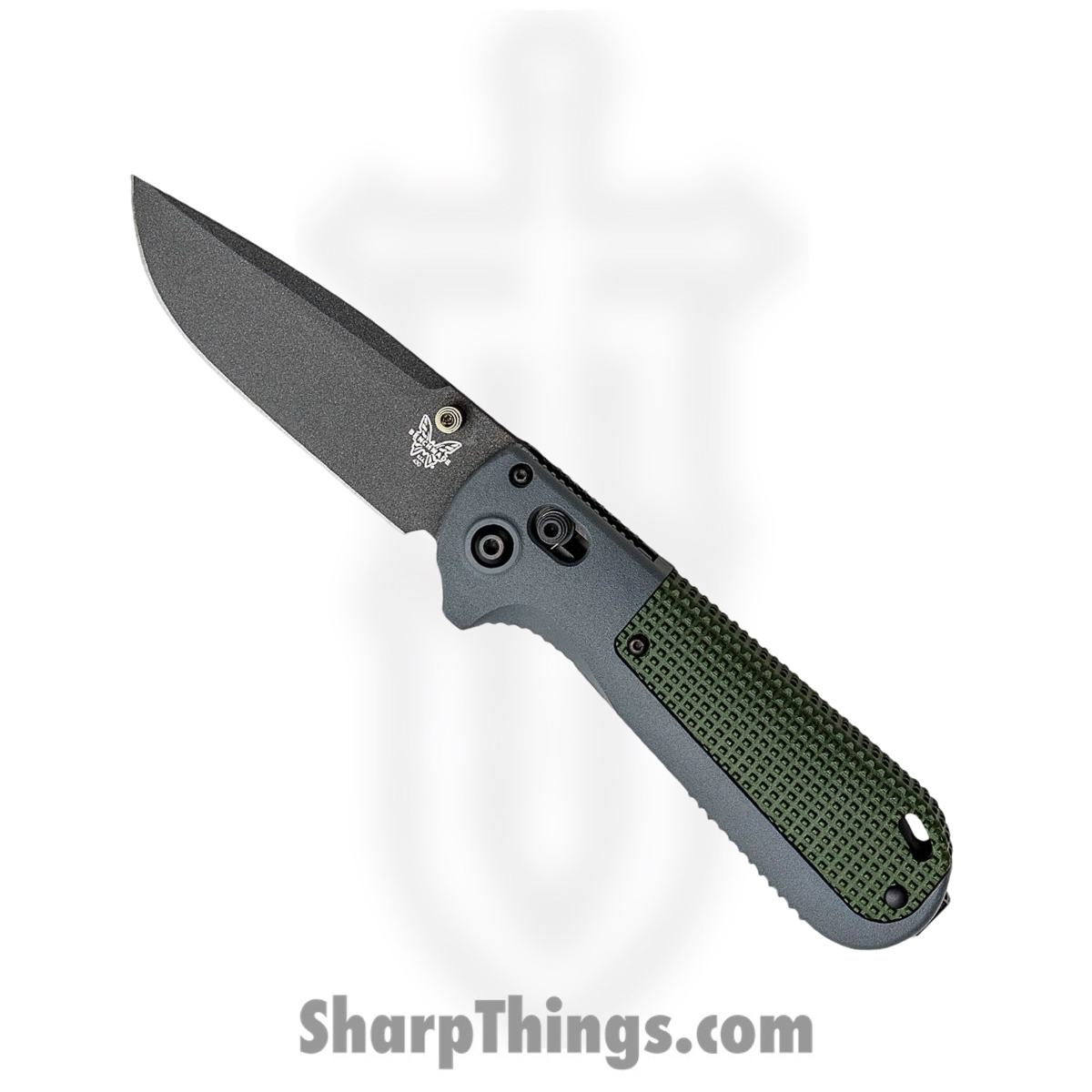 d68bc4a5-b6e2-4720-bf3f-03624dcbd222_430BK_1.jpg Benchmade - 430BK - Redoubt - Folding Knife - D2 Coated Drop Point - Grivory - Gray Green - Image 1