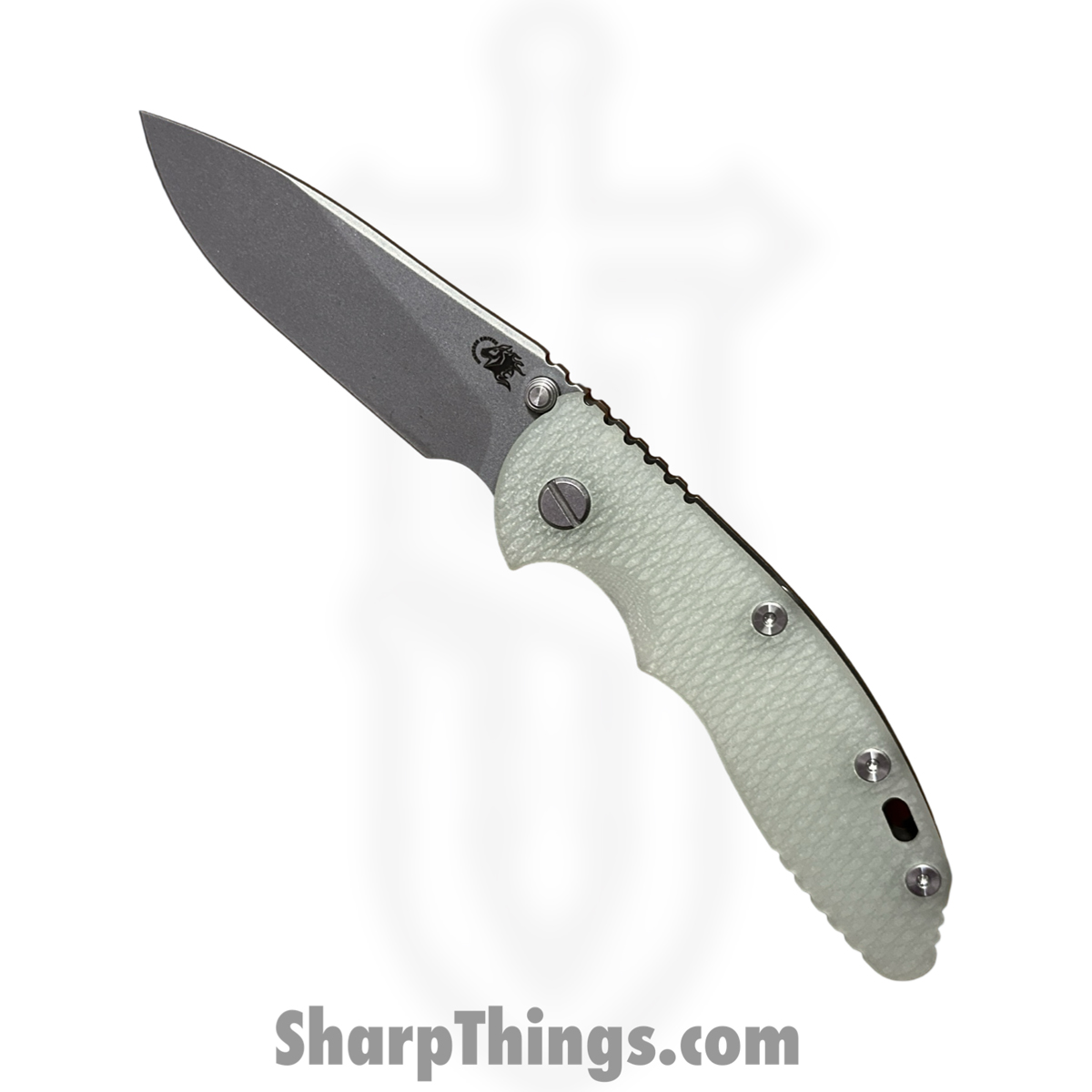 d6b77db5-0501-4394-8e9b-11c9bf9aab8a_RHK-112624F_1.jpg Hinderer - RHK-112624F - XM-18 - Folding Knife - S45VN Bronzed Slicer - G10 - Jade - Image 1