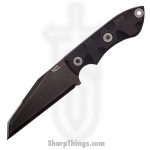 T.Kell Knives - GuardBlkGG - Guardian - Fixed Blade Knife - 80CRV2 Nickle Boron Coated Wharncliffe - G10 - Black