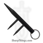 Panex - P-15946-BK - Fancy Defense Dealer Two Prong Kubotan - Aircraft Aluminum - Black