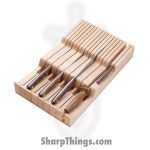 Lamson - 56548 - Lamson Vintage Knife 6-Piece IN-DRAWER Knife Block Set - Walnut
