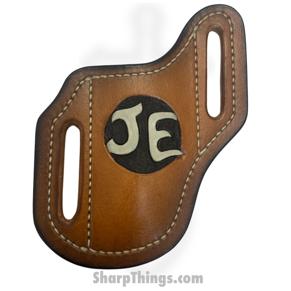d7567457-693d-40bd-8b2d-ee89964f51a8_MdBltHlstrJE_1.jpg Cave Blades - Md+BltHlstrJE - Medium Full Grain Leather Hip Knife Holster - Ornate - Image 1