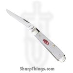 Case Cutlery - CA60186 - Mini Trapper - Folding Knife - Tru-Sharp™ Stainless Polished Clip/Spey - Jigged Synthetic - White