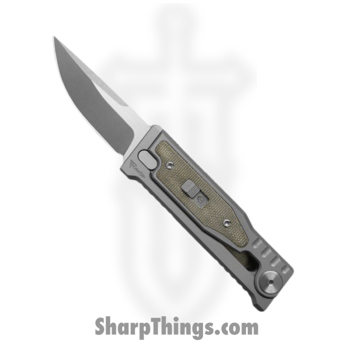 d7ba0f55-d70b-4e7e-a425-b04511ef5d3c_ExoMinSwDpGr_1.jpg Reate Knives - ExoMinSwDpGr - Mini Exo - Gravity Knife - CPM-3V Stonewashed Drop Point - Micarta - Green - Image 1